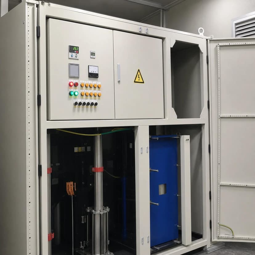 VFD control-cabinet mounting base and door-mounted operator interface
