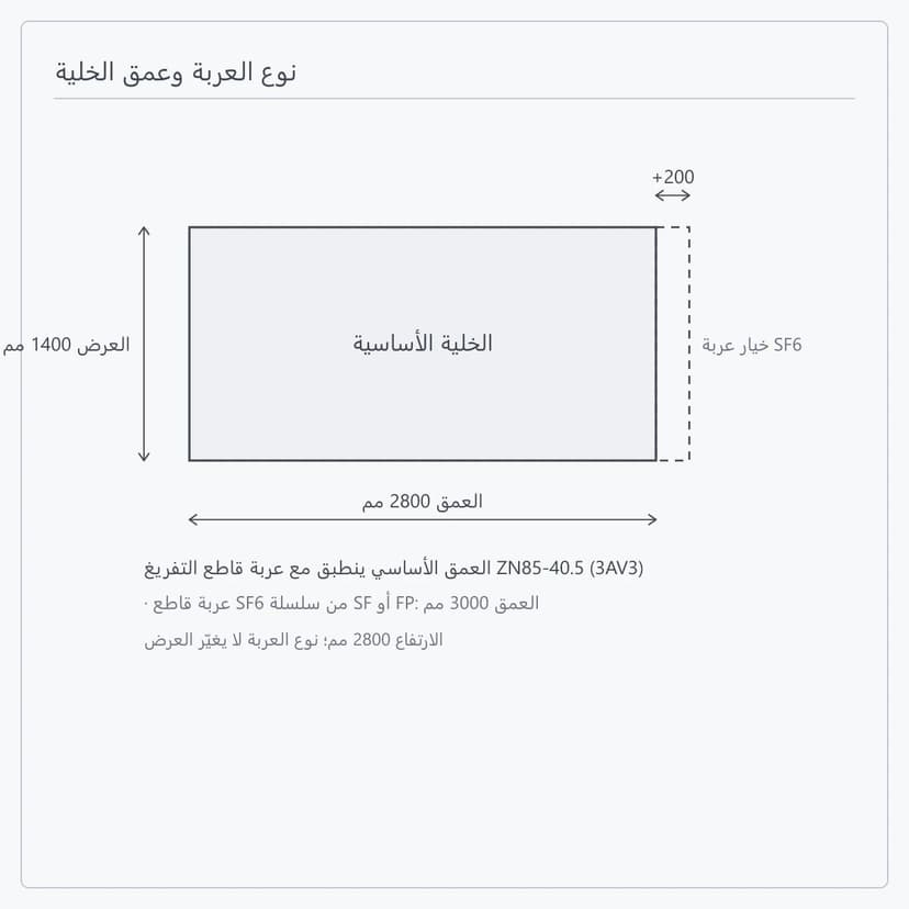 عمق خلية KYN61-40.5 مع عربة قاطع تفريغ ومع عربة قاطع SF6