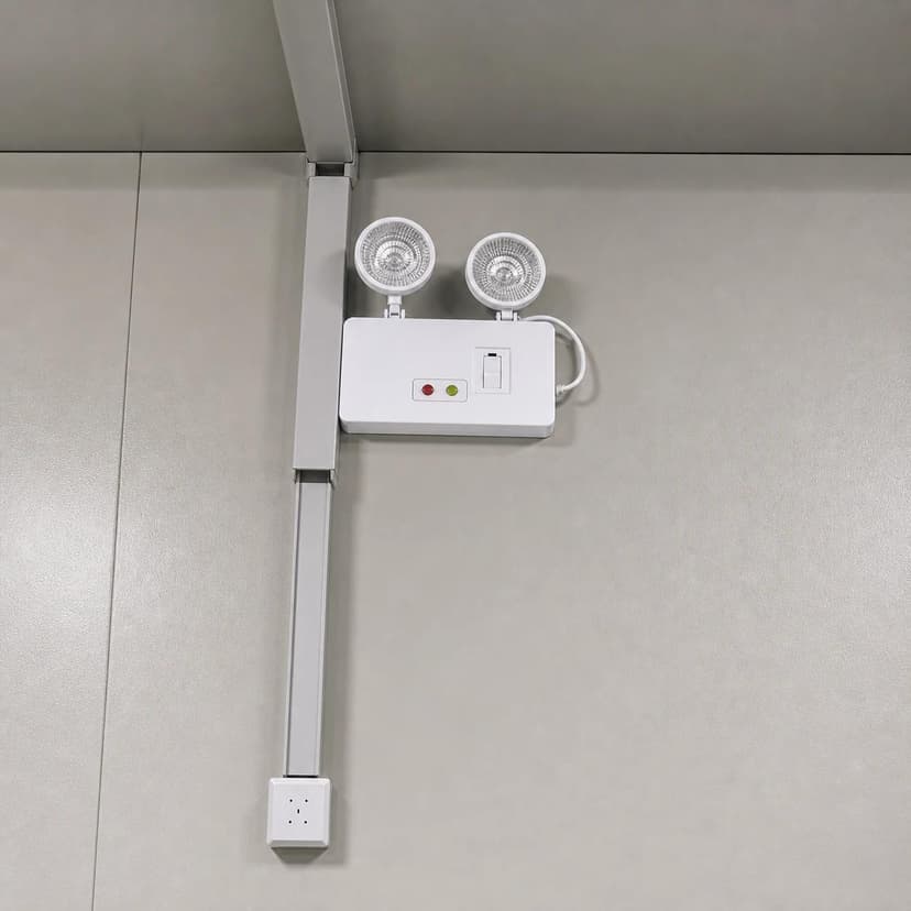 In-cabin emergency lighting and metal-conduit wiring